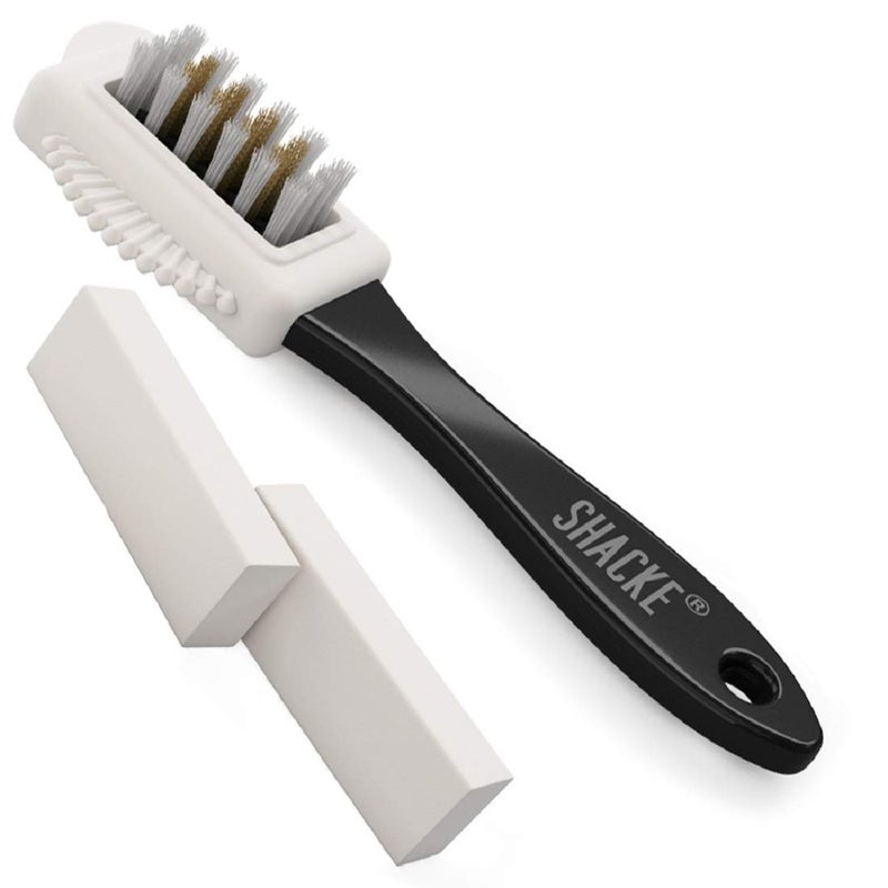 Shacke Suede & Nubuck 4-Way Leather Brush Cleaner + 2 Erasers - Image 1